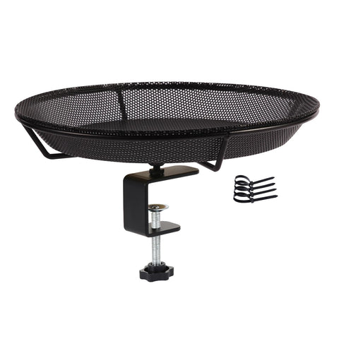 HRAYLTOP deck mounted bird feeder bowl on a sturdy bracket attracts birds to your garden