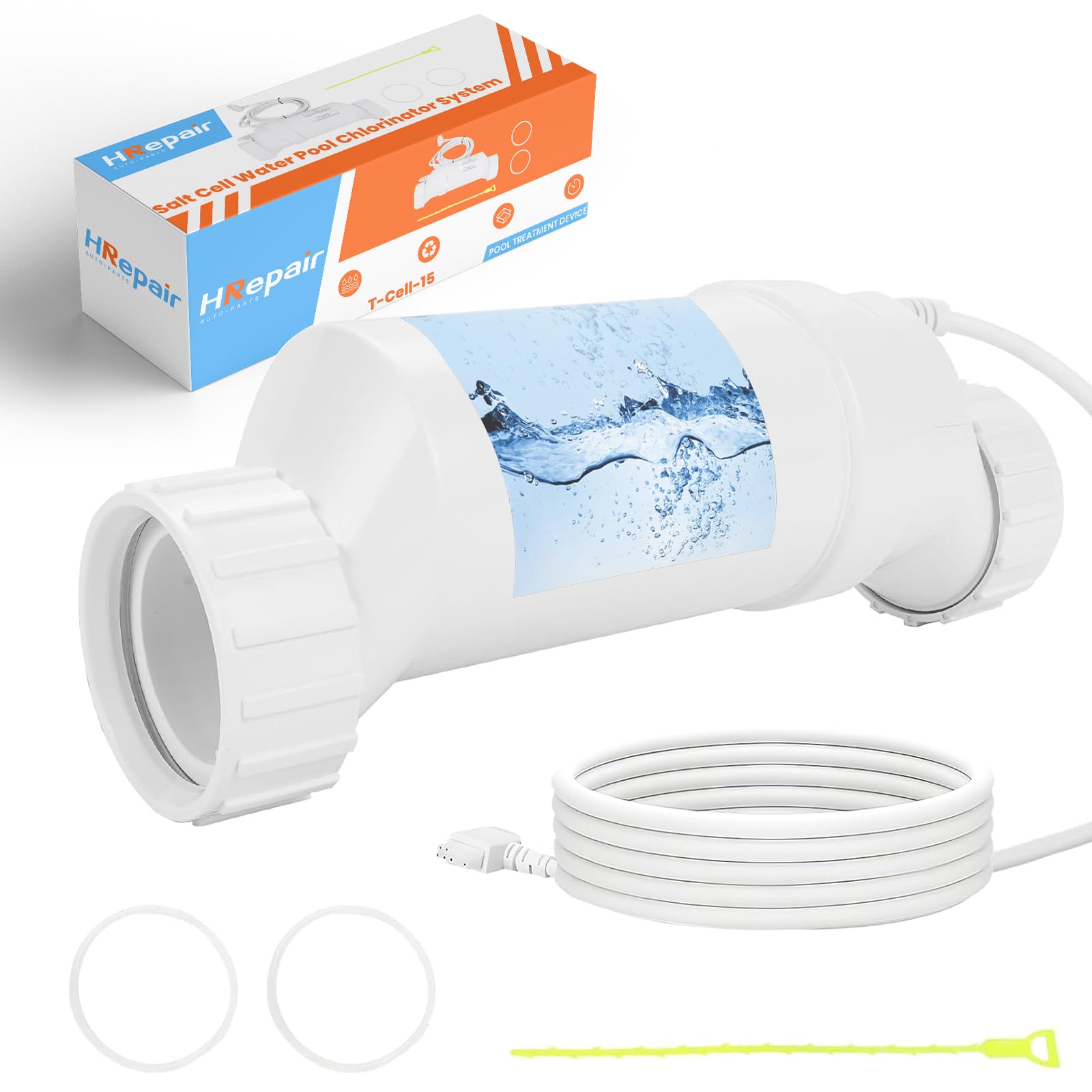 HRepair T15 salt cell showing AquaRite compatibility for efficient pool chlorination