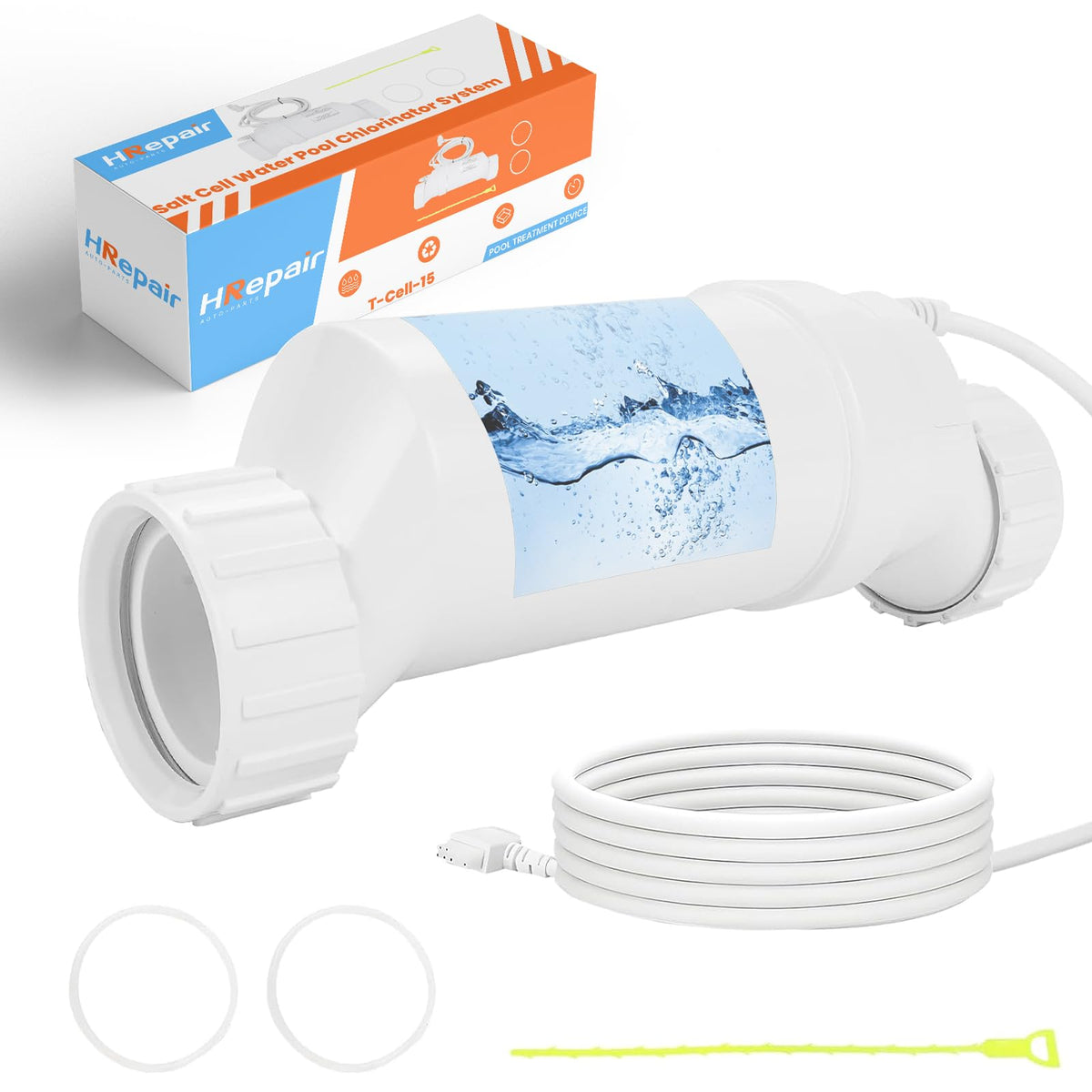 HRepair T15 salt cell showing AquaRite compatibility for efficient pool chlorination