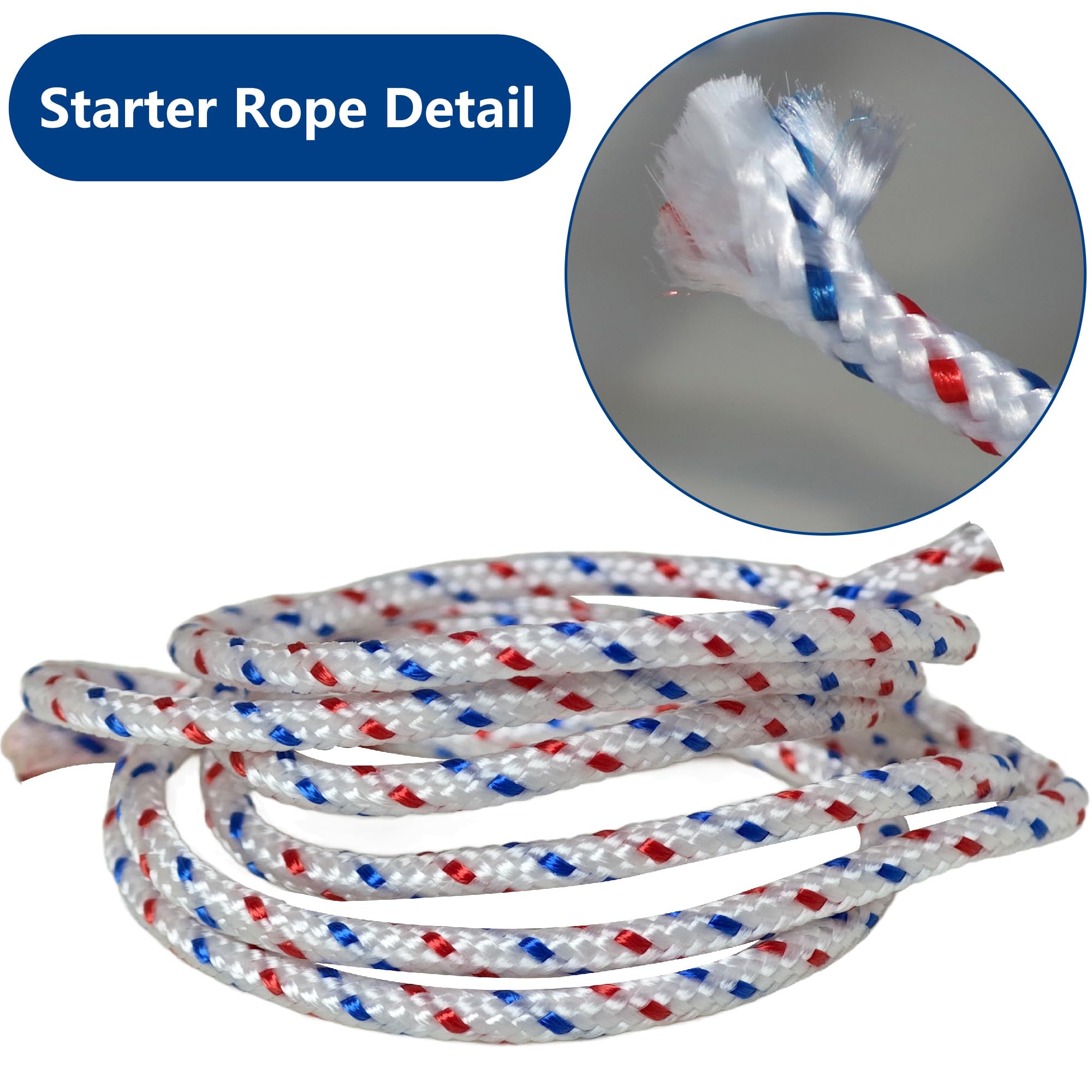 HRuiRed 3.0mm pull rope for chainsaw, flexible and soft during winding.