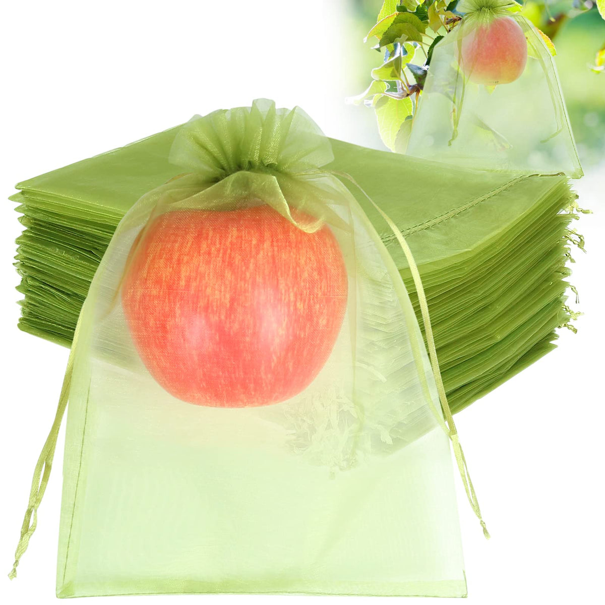 HRX Package 6x9in mesh bag on a tree protecting fruit from pests and sun