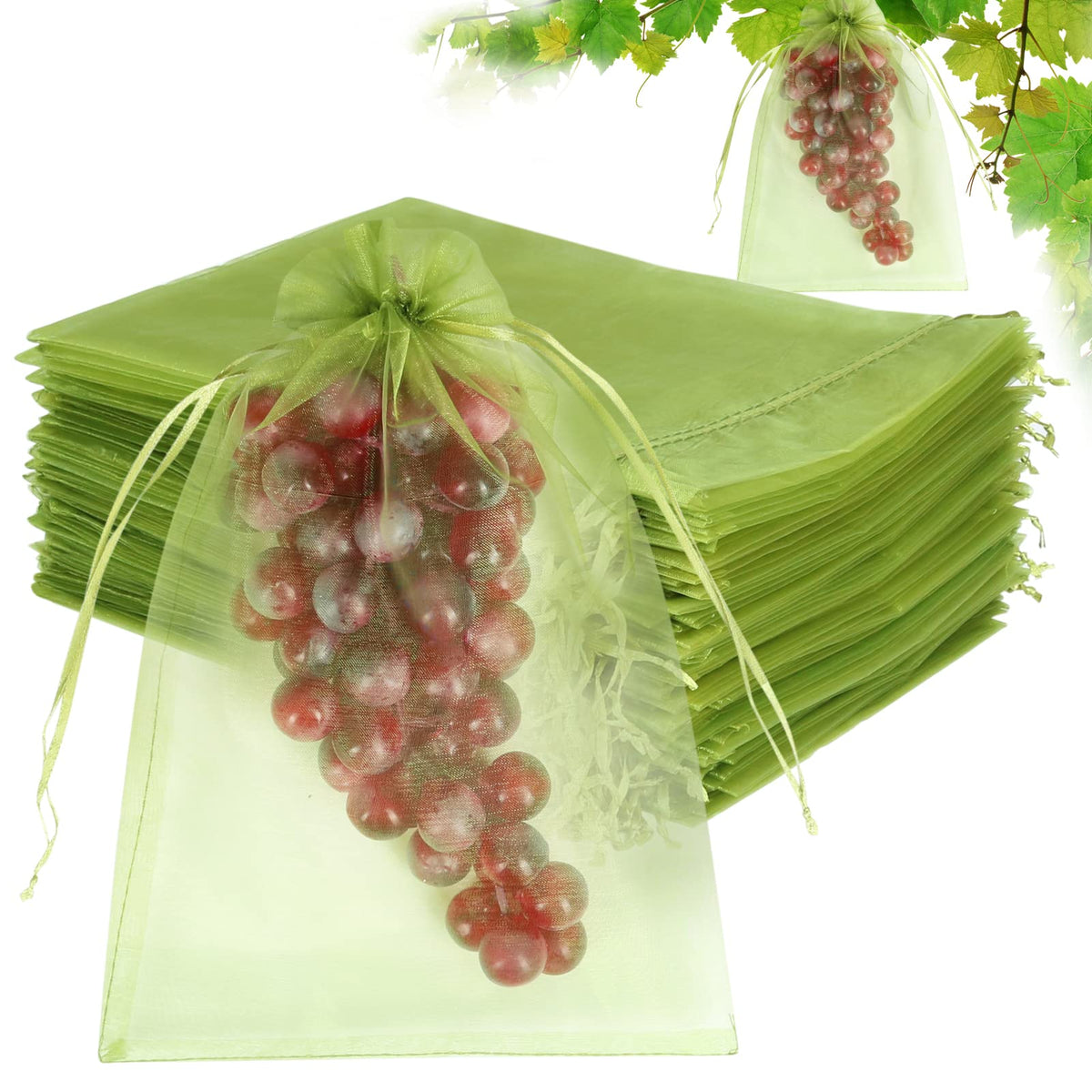 HRX Package fruit protection bag front view shields grapes from pests