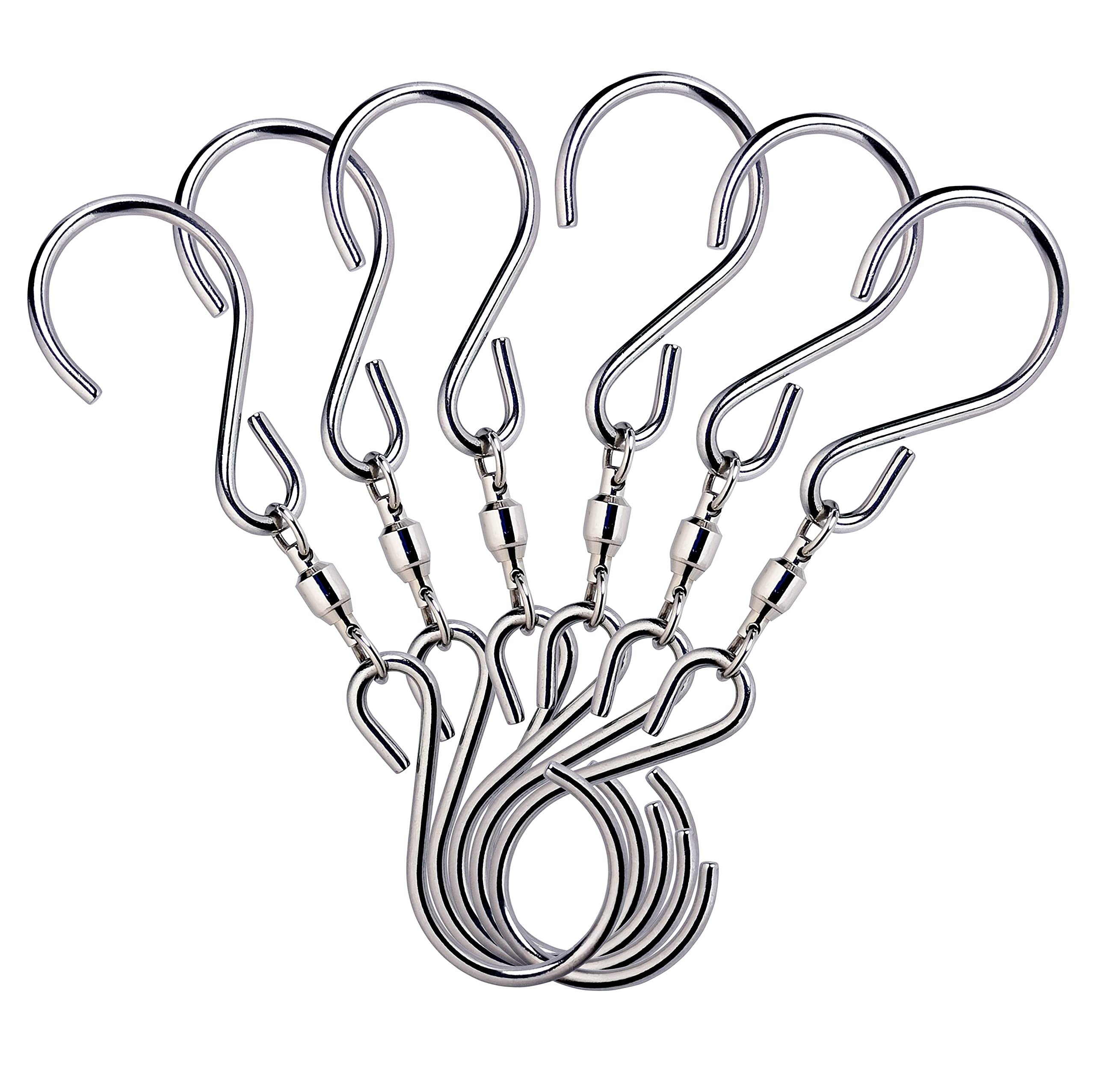 HS's Creation dual S-hook with swivel for wind chimes and outdoor display.