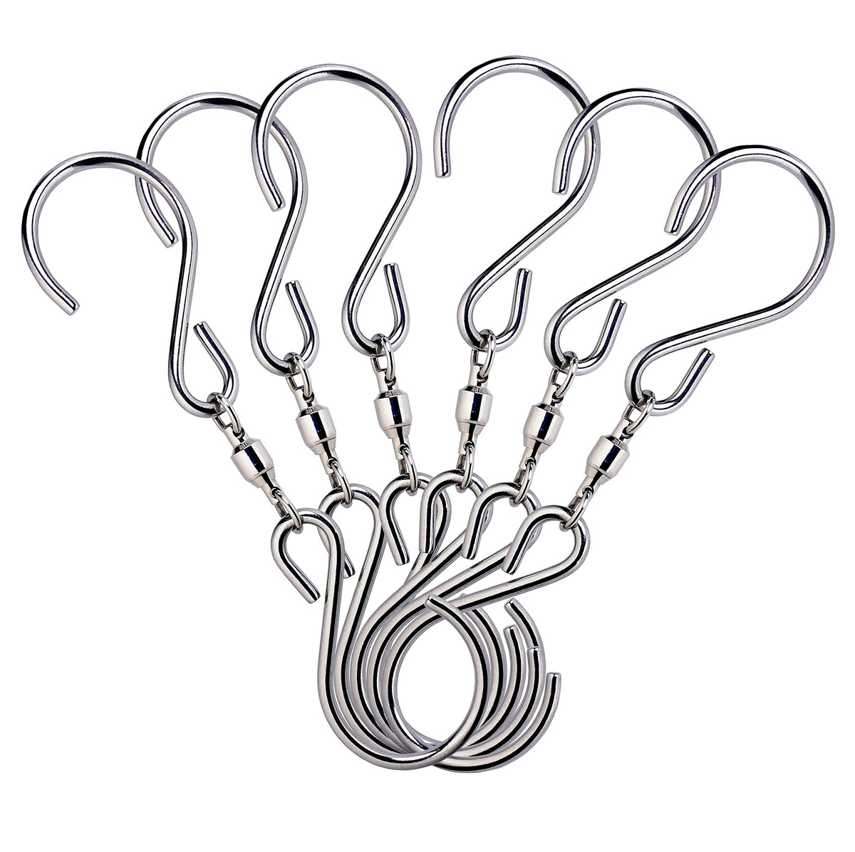 HS's Creation dual S-hook with swivel for wind chimes and outdoor display.