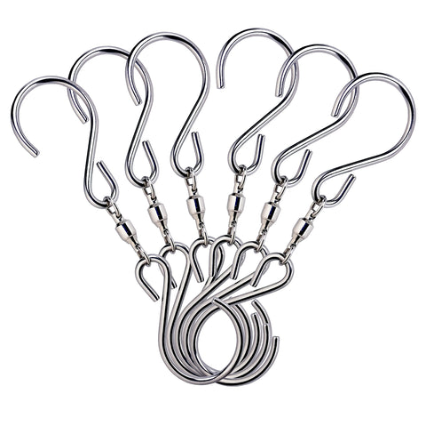 HS's Creation dual S-hook with swivel for wind chimes and outdoor display.