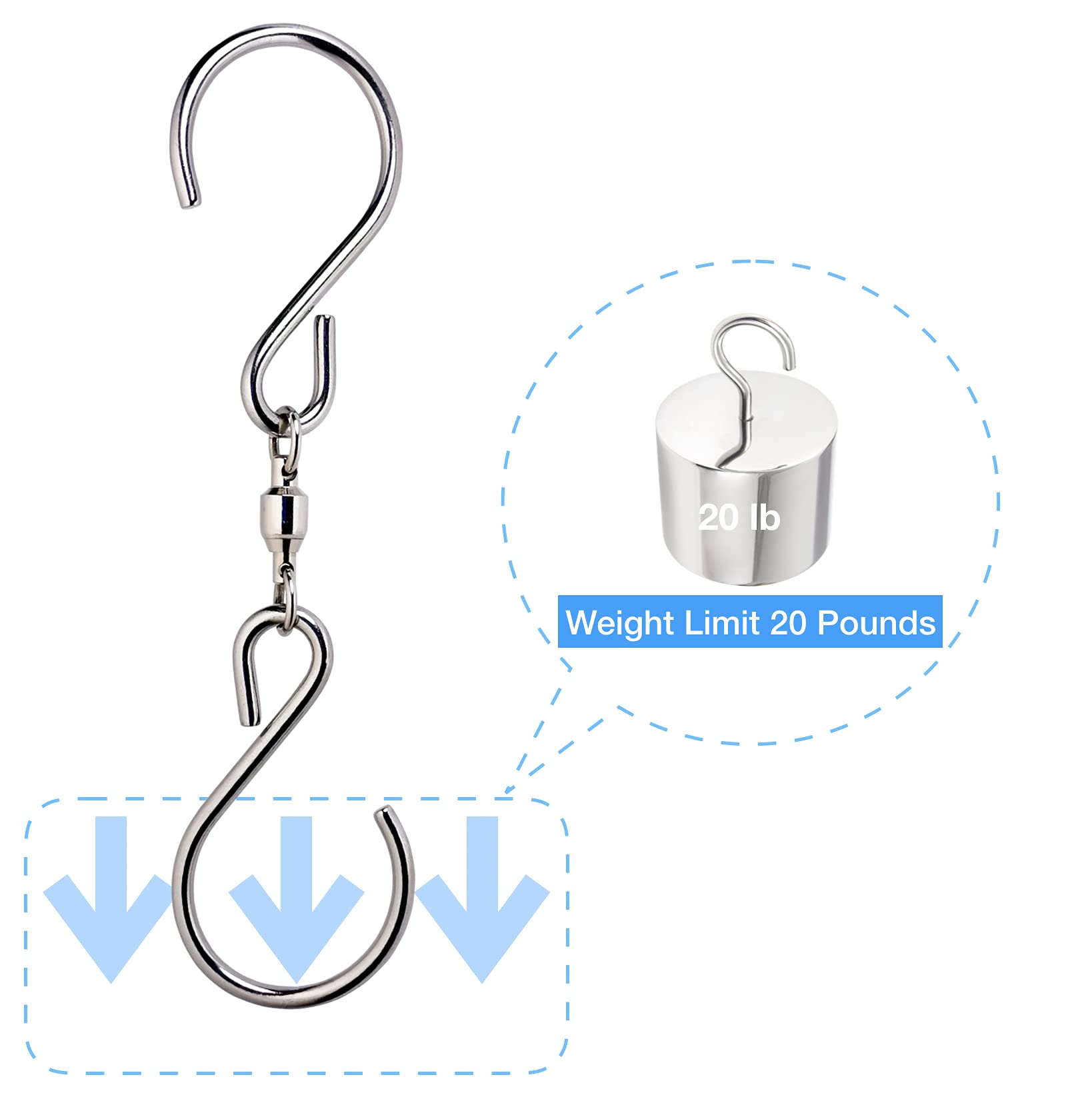 HS's Creation S-hook design enables quick, tool-free installation and repositioning.