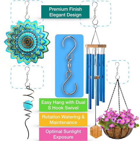 HS's Creation stainless steel dual S-hook delivers durability for indoor and outdoor use.