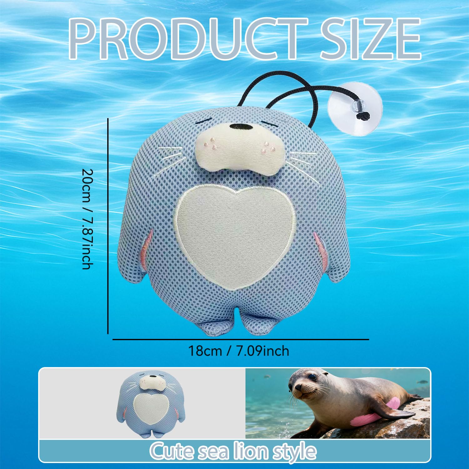 HSDMDMS light blue sponge adds calm spa aesthetics.