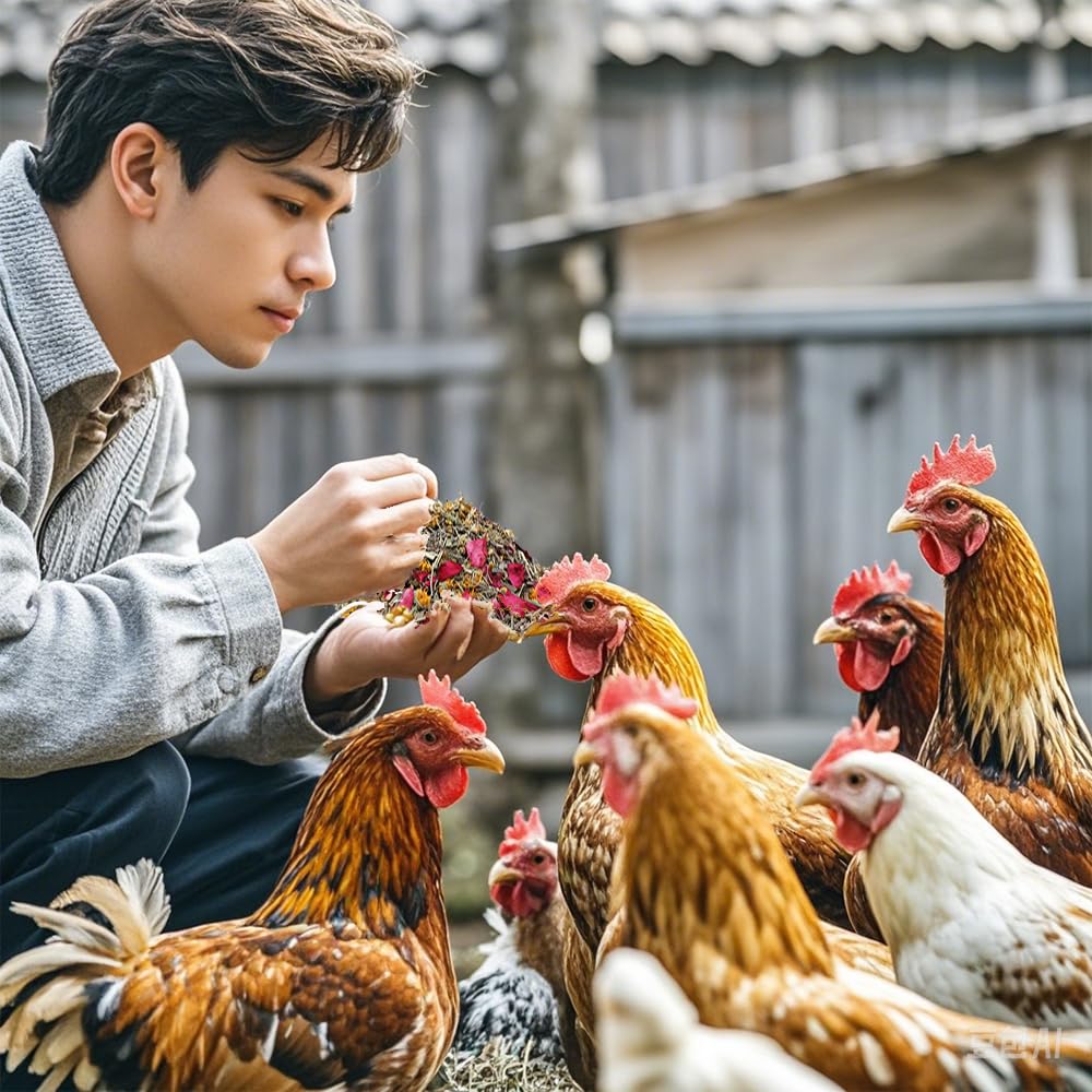 Herbal scent around coop perimeter promotes a calmer environment