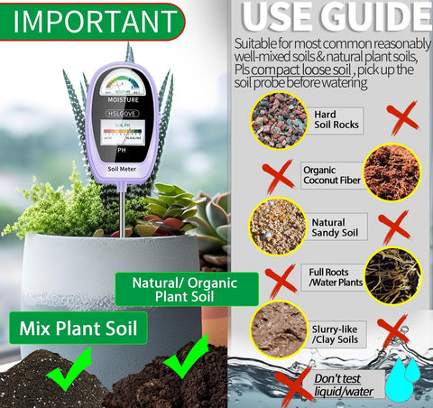 HSLGOVE moisture probe measures soil moisture for healthy watering
