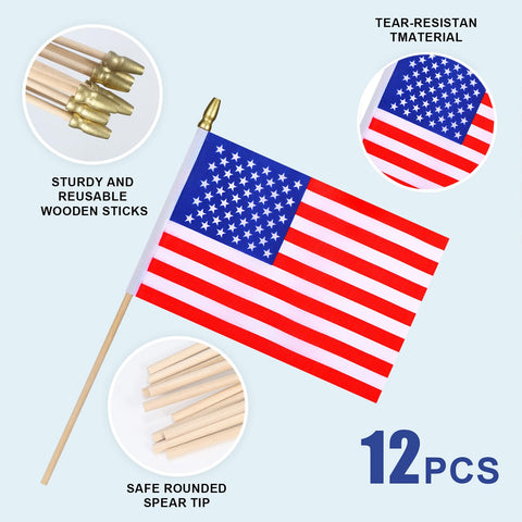 HSQCEZ golden spear-tip wooden stick adds safe, elegant waving.
