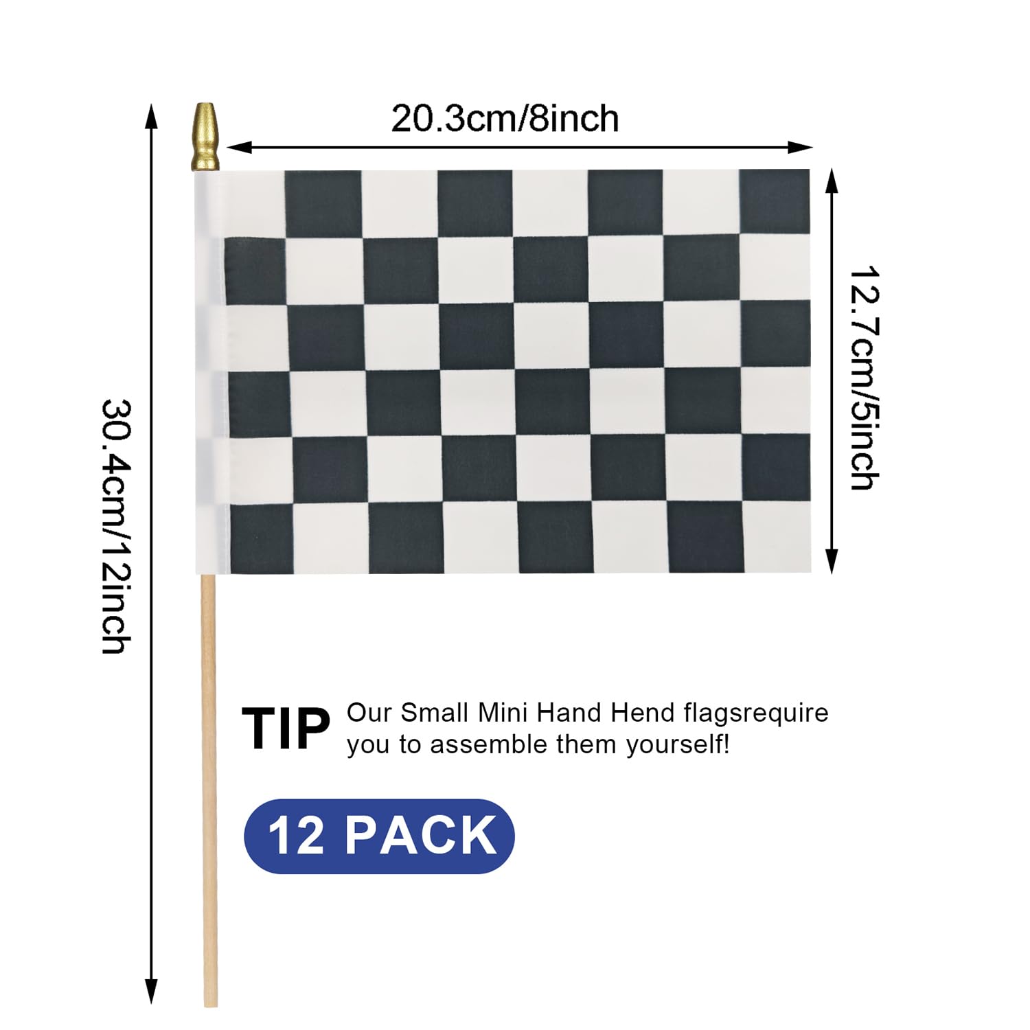 HSQCEZ handheld flag on a wooden stick for easy waving at events
