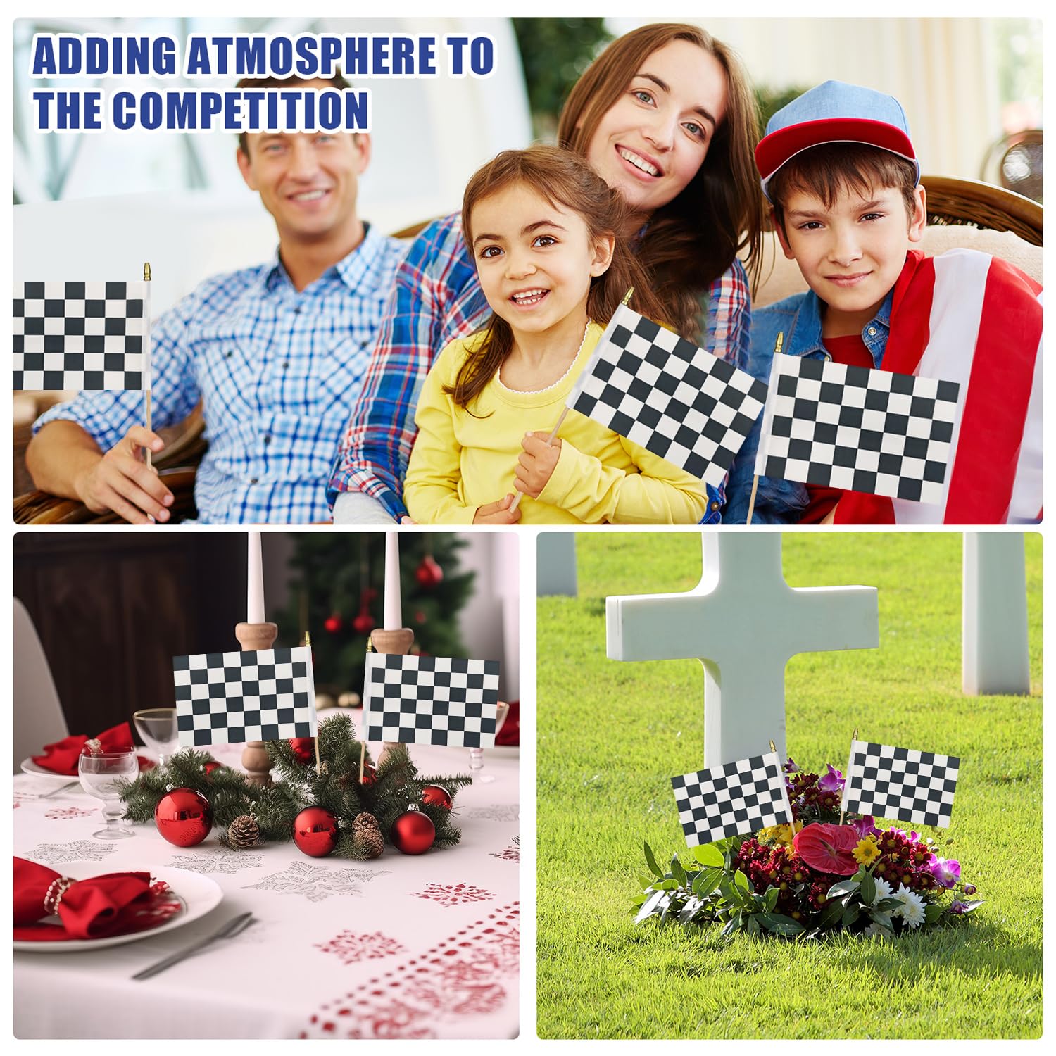 HSQCEZ pack of 12 flags ready for parties and race events