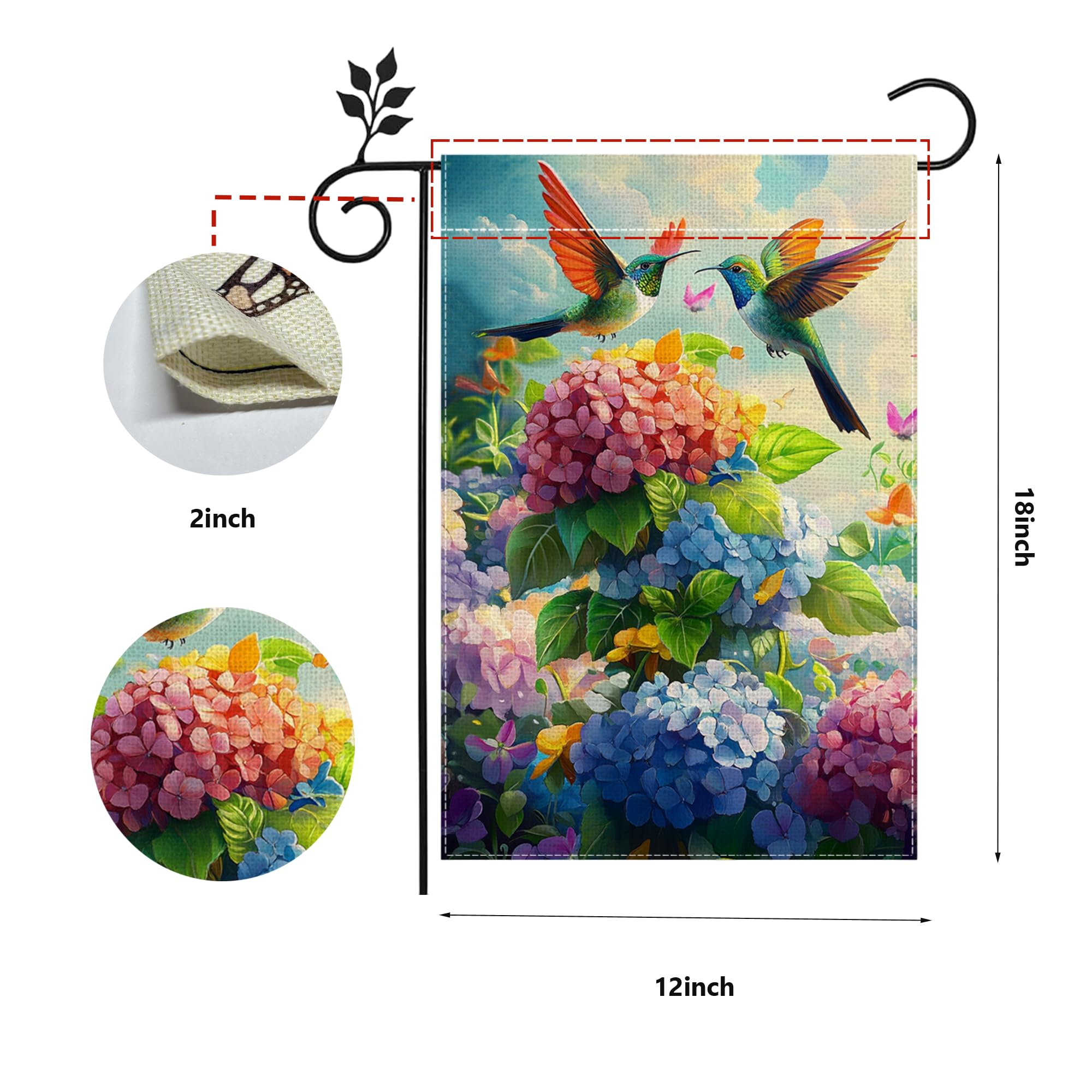 Hsrvivi 12x18 outdoor flag size designed for easy stand compatibility