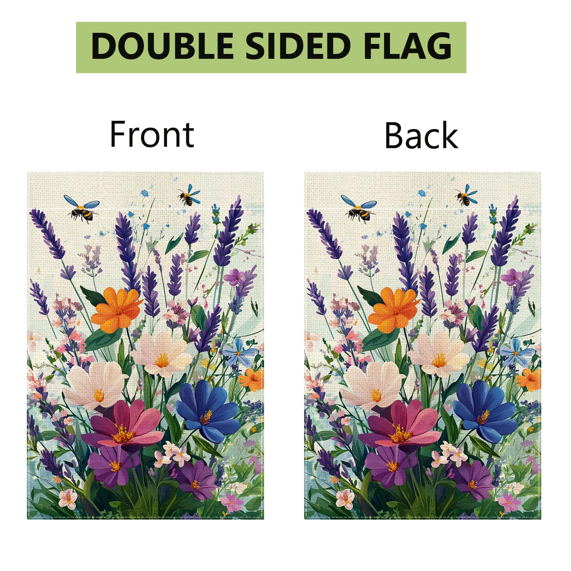 Hsrvivi colorful lavender flowers flag brightens entryways and gardens.