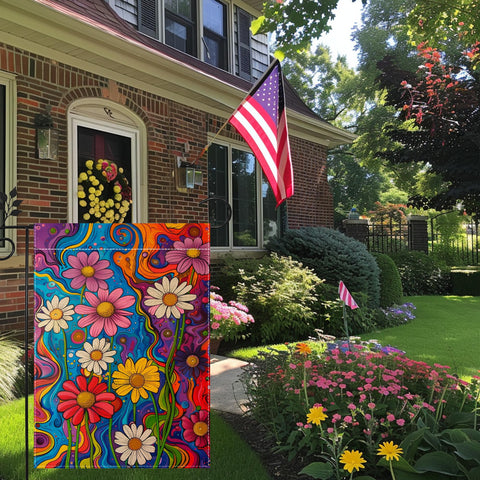 hsrvivi burlap garden flag double-sided for vivid reads from any angle.