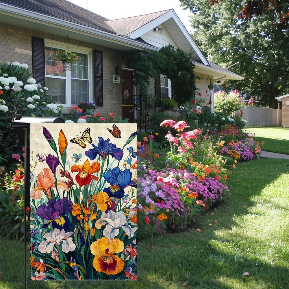 Hsrvivi Colorful irises flag yard decor brightens porches and lawns