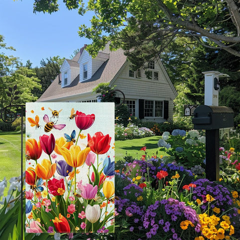 Hsrvivi double-sided garden flag delivers readable art on both sides.
