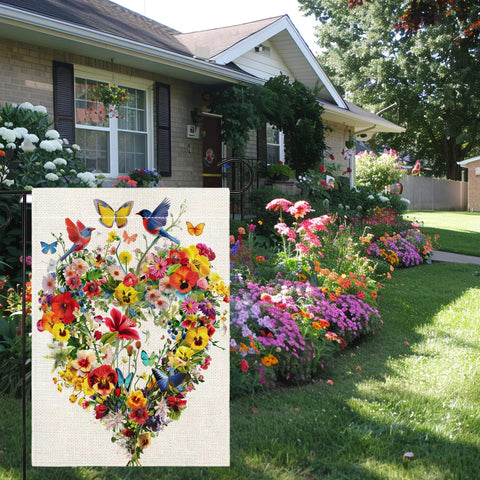 Hsrvivi double-sided garden flag reads clearly from both sides.