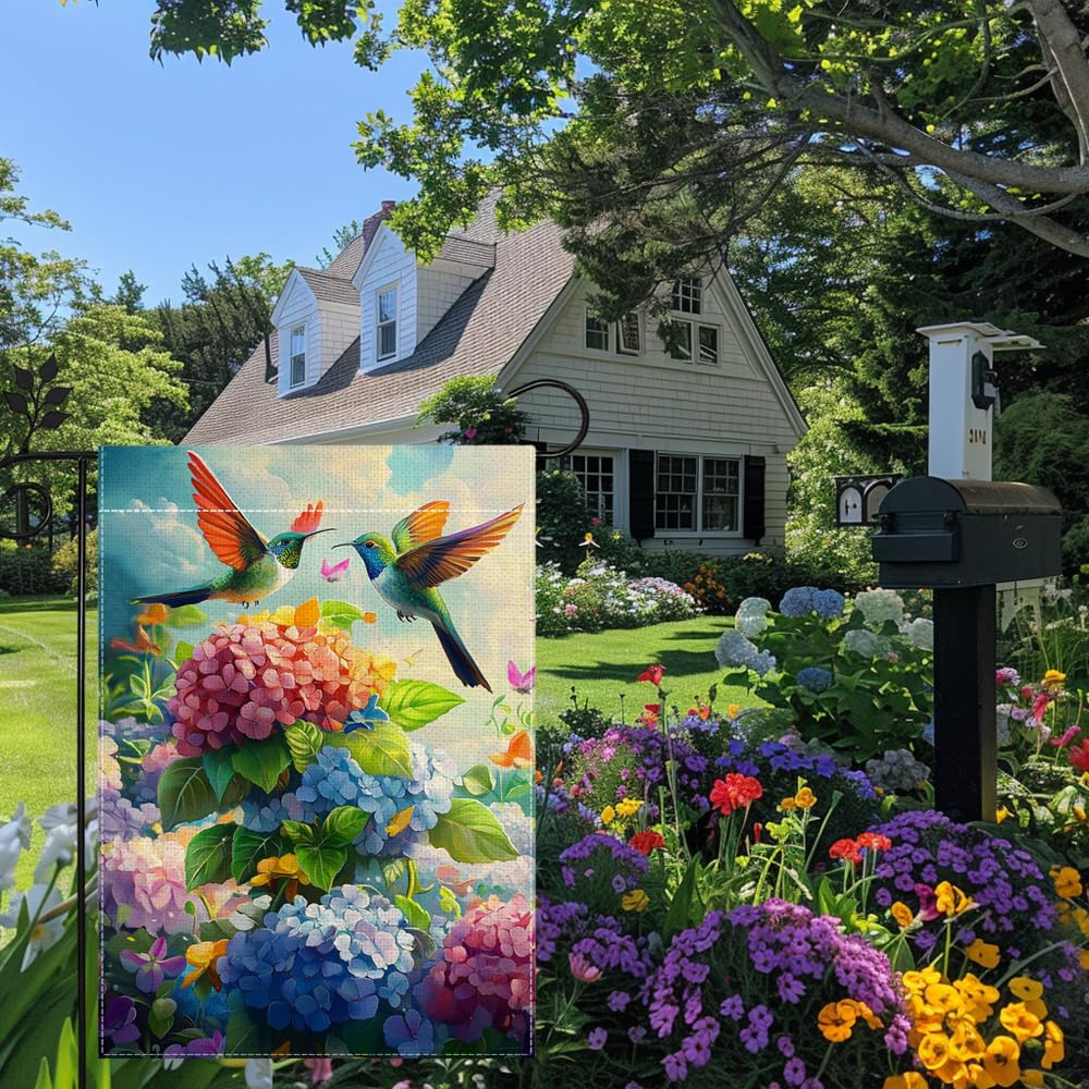 Hsrvivi double-sided garden flag shows vivid graphics from both sides