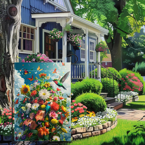HSrvivi double-sided garden flag shows bright graphics from both sides.