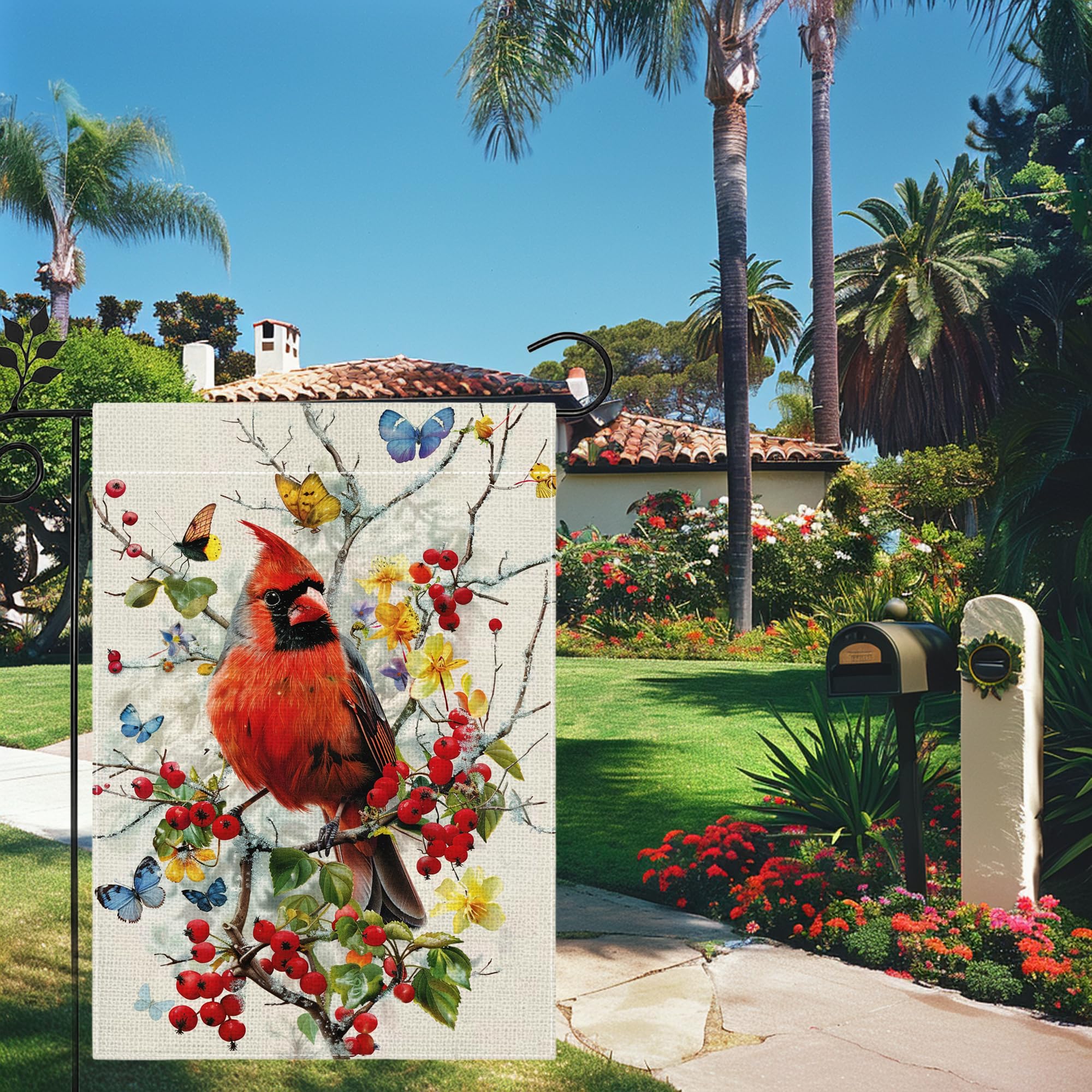 Hsrvivi Double-sided Welcome flag reads well from both sides.