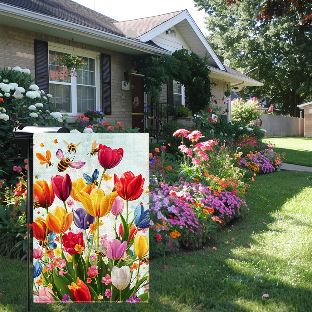 Hsrvivi durable stitching garden flag withstands wind and rain.