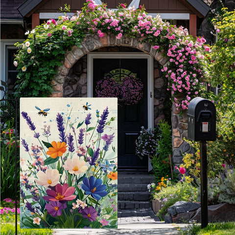 Hsrvivi bee-accent lavender flag enhances porches and patios.