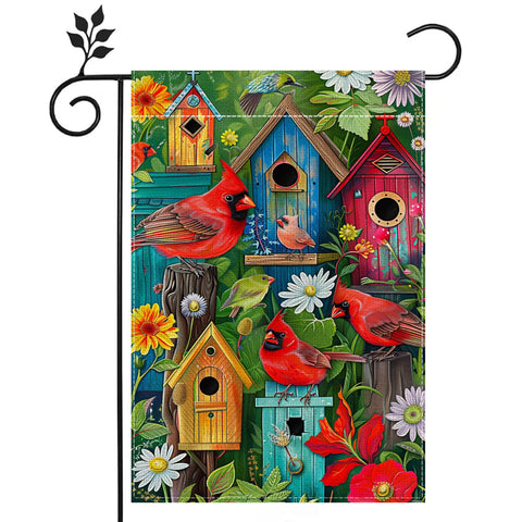hsrvivi flag with bright cardinal motif for vibrant outdoor decor
