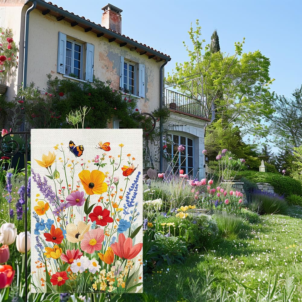 Hsrvivi 12x18-inch garden flag designed for standard stands.