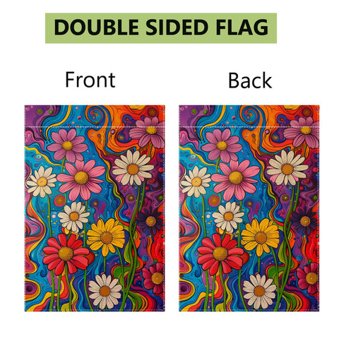 hsrvivi floral flag decor for yard, lawn, or balcony celebrations.