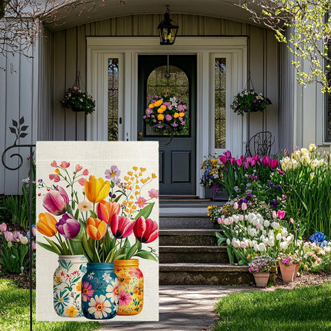 Hsrvivi welcome yard flag creates charming neighbor-friendly charm.