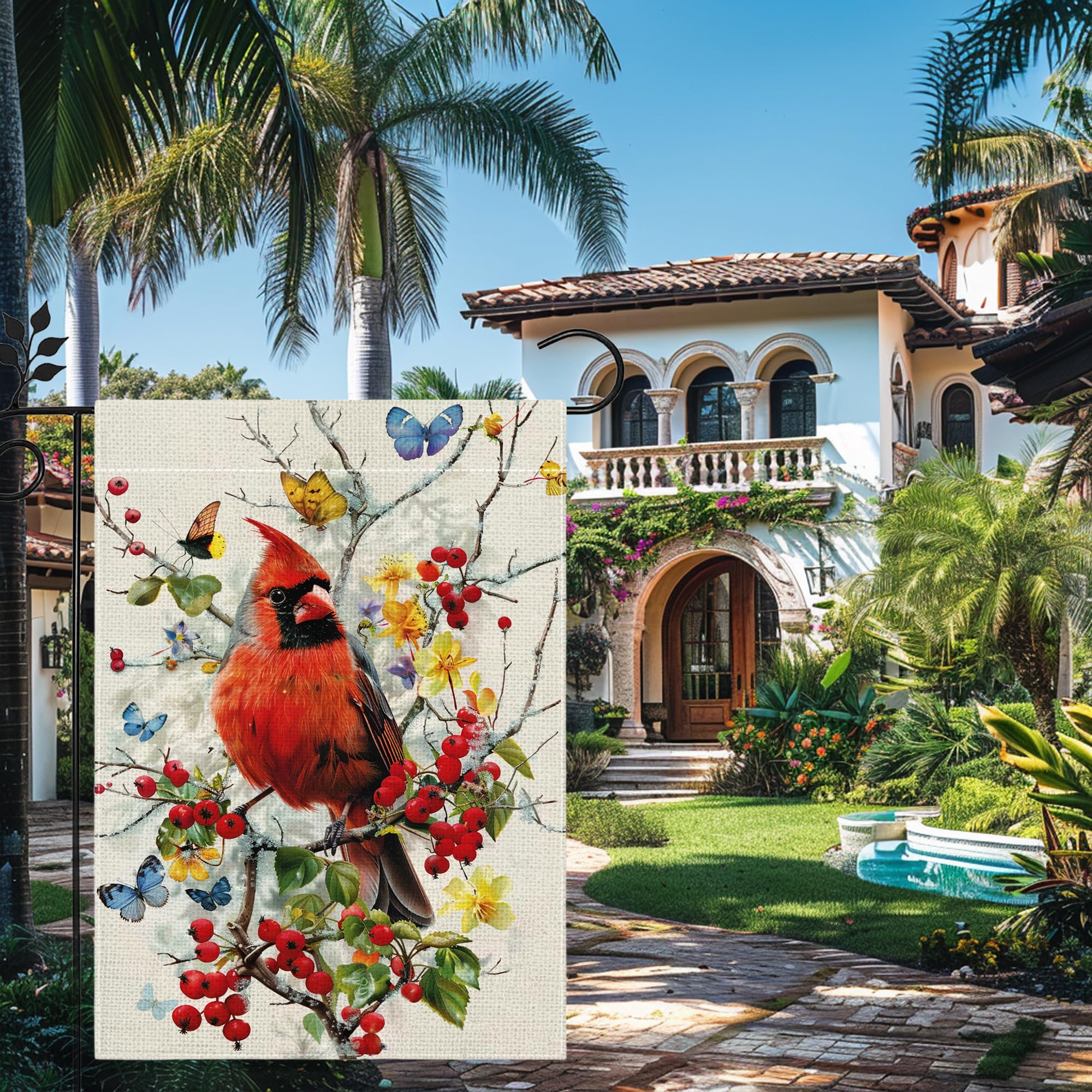 Hsrvivi Garden flag brightens entryways and balconies.