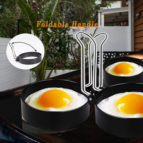 HSUJCYF large 8-inch pancake ring for restaurant-style pancakes.