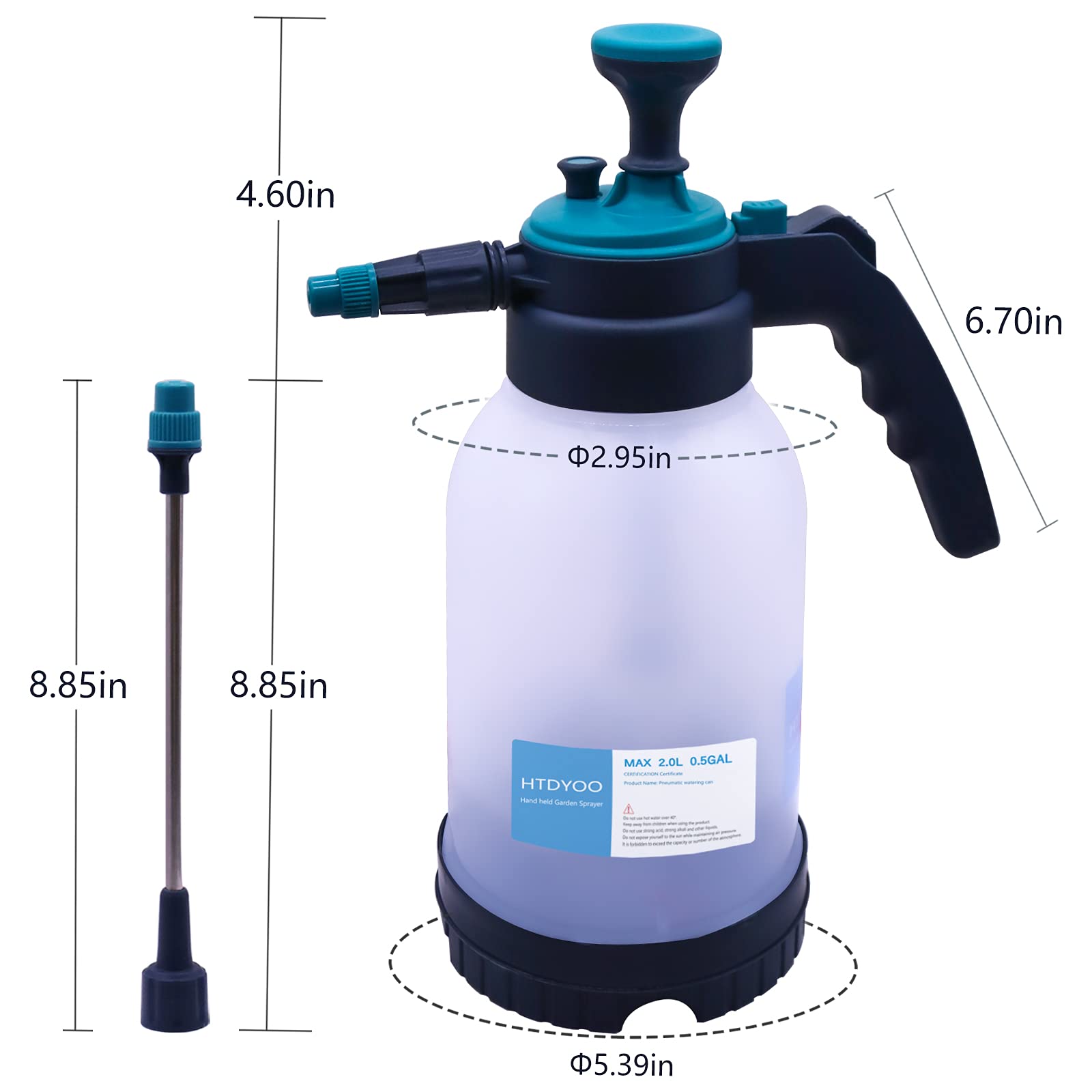 HTDYOO handheld design supports comfortable spraying for garden care and cleaning tasks