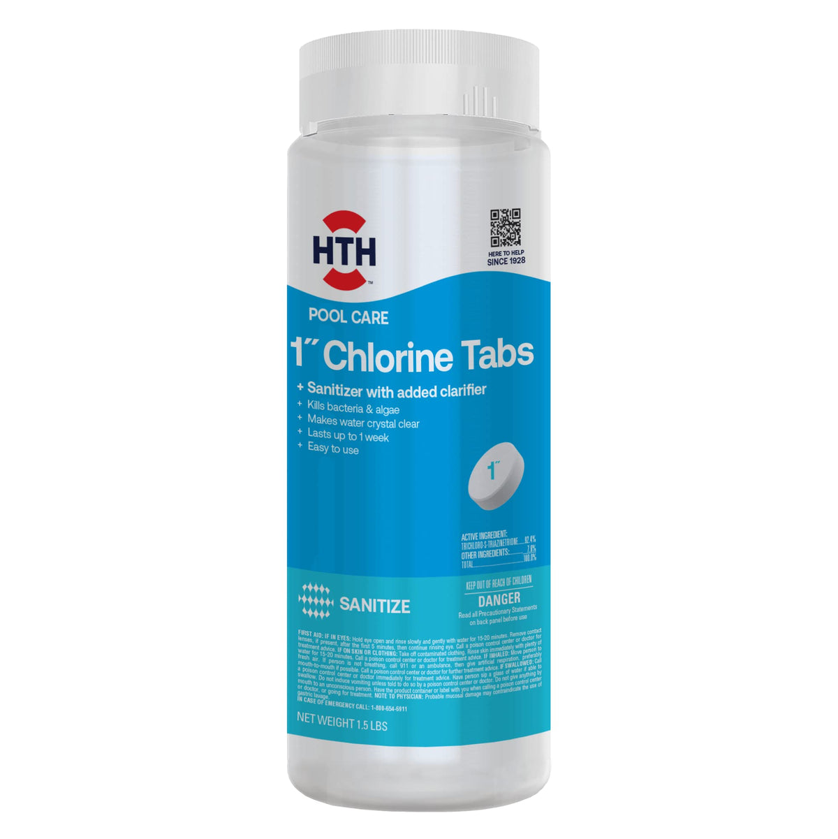 HTH 42049 chlorine tabs pack helps simplify pool maintenance and clear water.