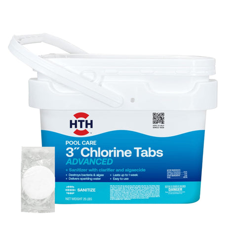 HTH 42055W packaging showing individually wrapped chlorine tabs for easy handling