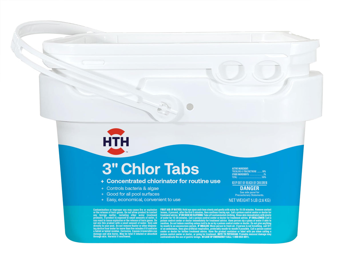 HTH 42064 chlorine shock tablets in packaging for convenient pool maintenance