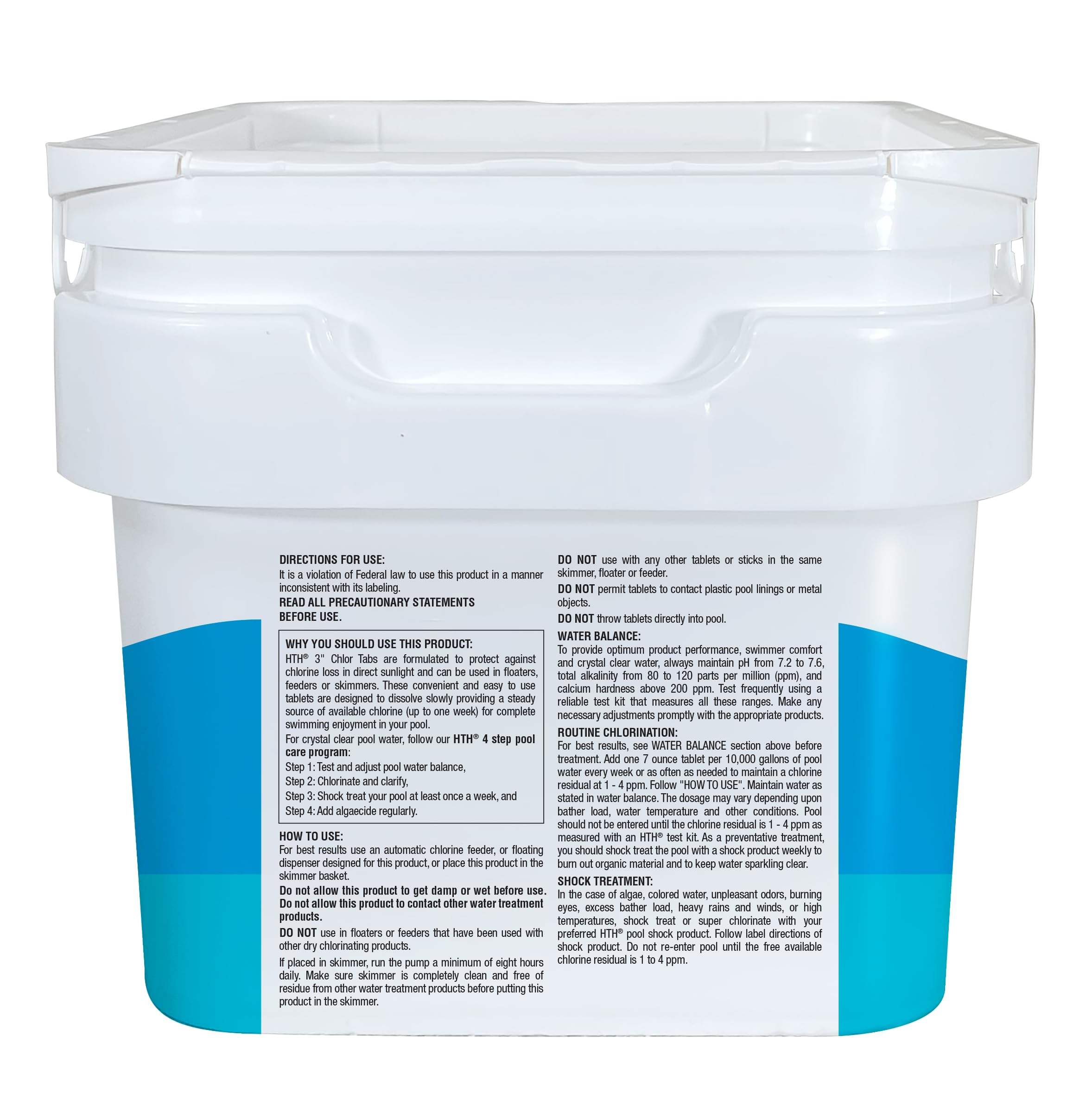 HTH 42064 chlorine shock tablets make pool water look clear and inviting