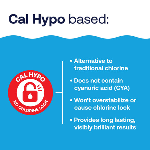 HTH 52036R Cal Hypo formula dissolving in water to sanitize pool water.