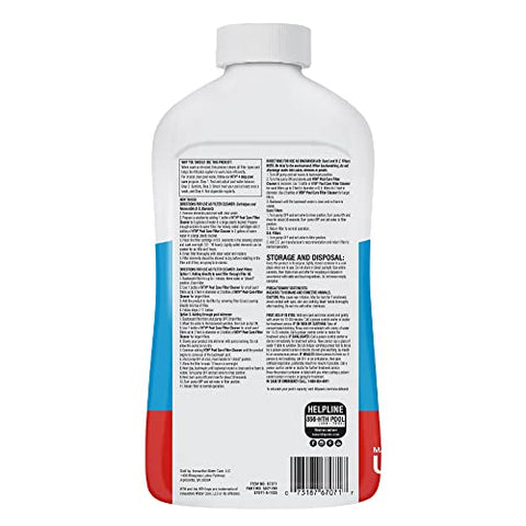 HTH 67071 filter cleaner label info highlights usage and compatibility