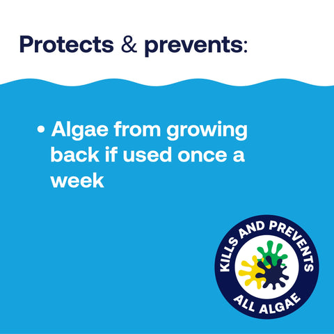 HTH Algae Guard Advanced delivers crystal-clean pool water.