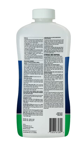 HTH Algae Guard Ultra dissolving in pool water for quicker algae protection