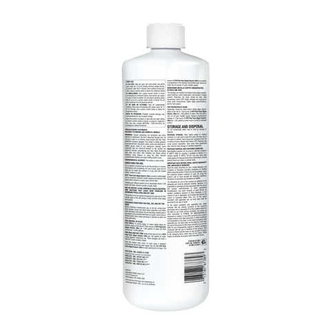Pouring HTH Algae Guard Ultra into pool water for fast treatment