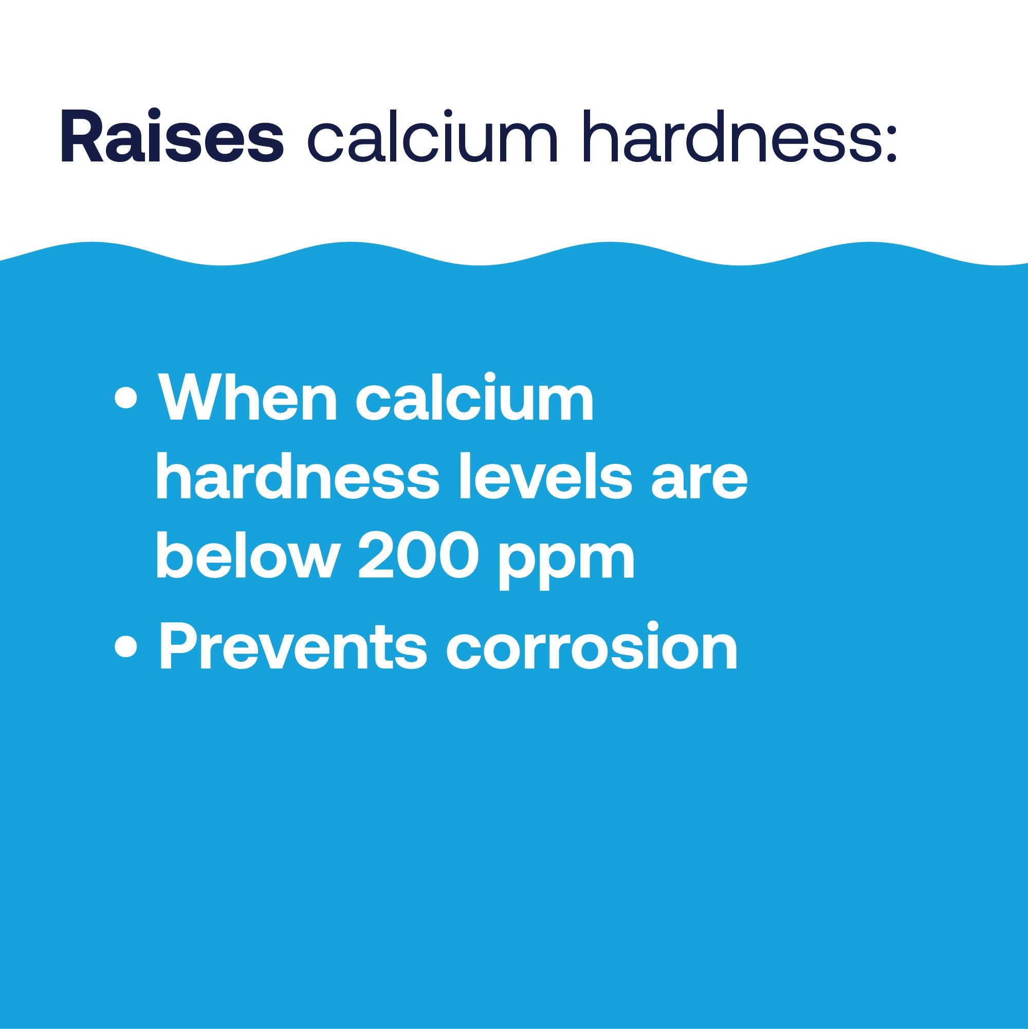 HTH Calcium Hardness Up packaging on display communicates compatibility with all pool types.
