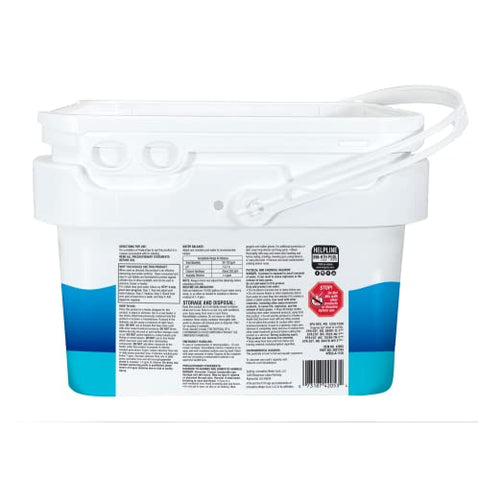 HTH chlorine tabs clarifier action illustrates water clarity support.