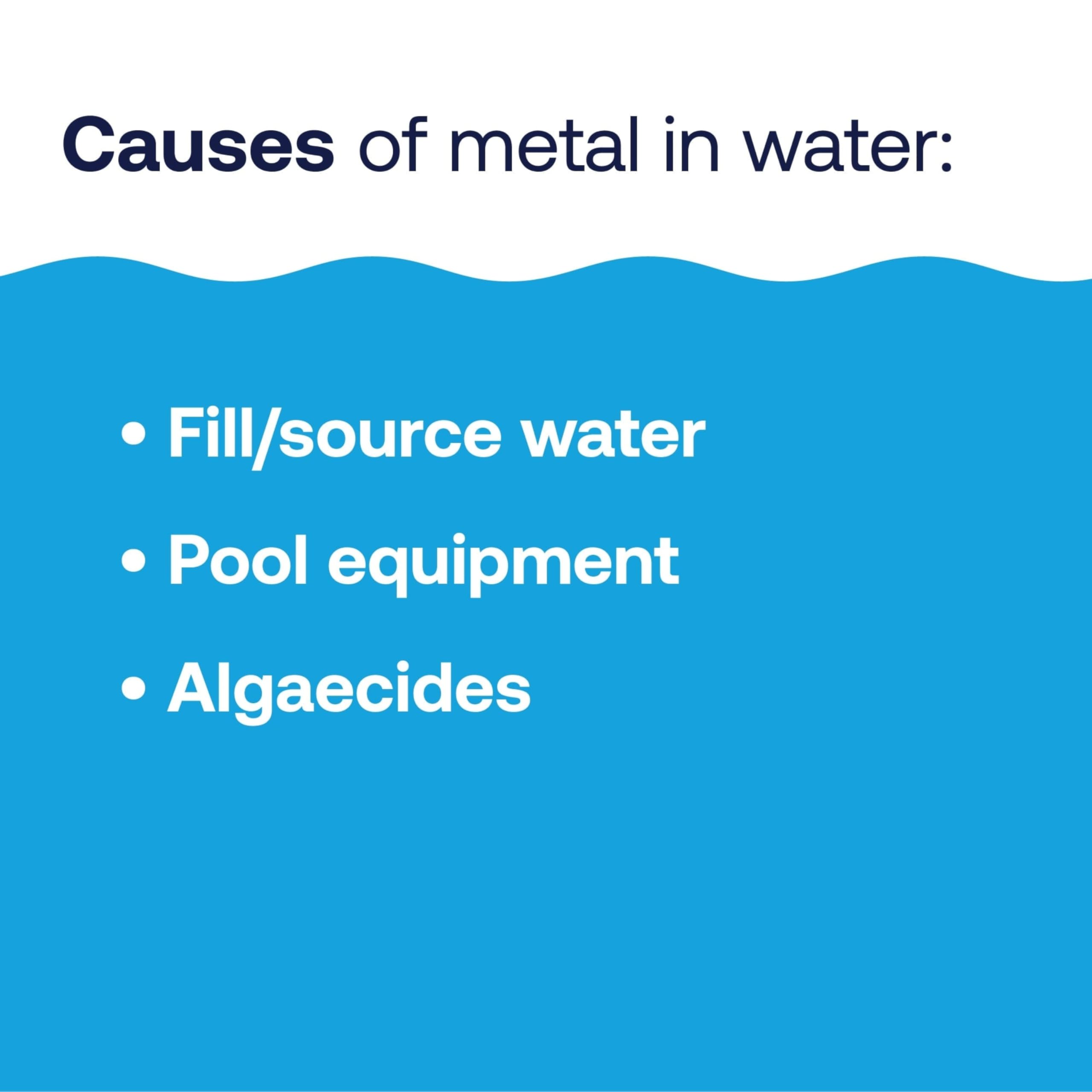 HTH Metal Stain Defense suitable for saltwater pools protecting equipment and vinyl liners.
