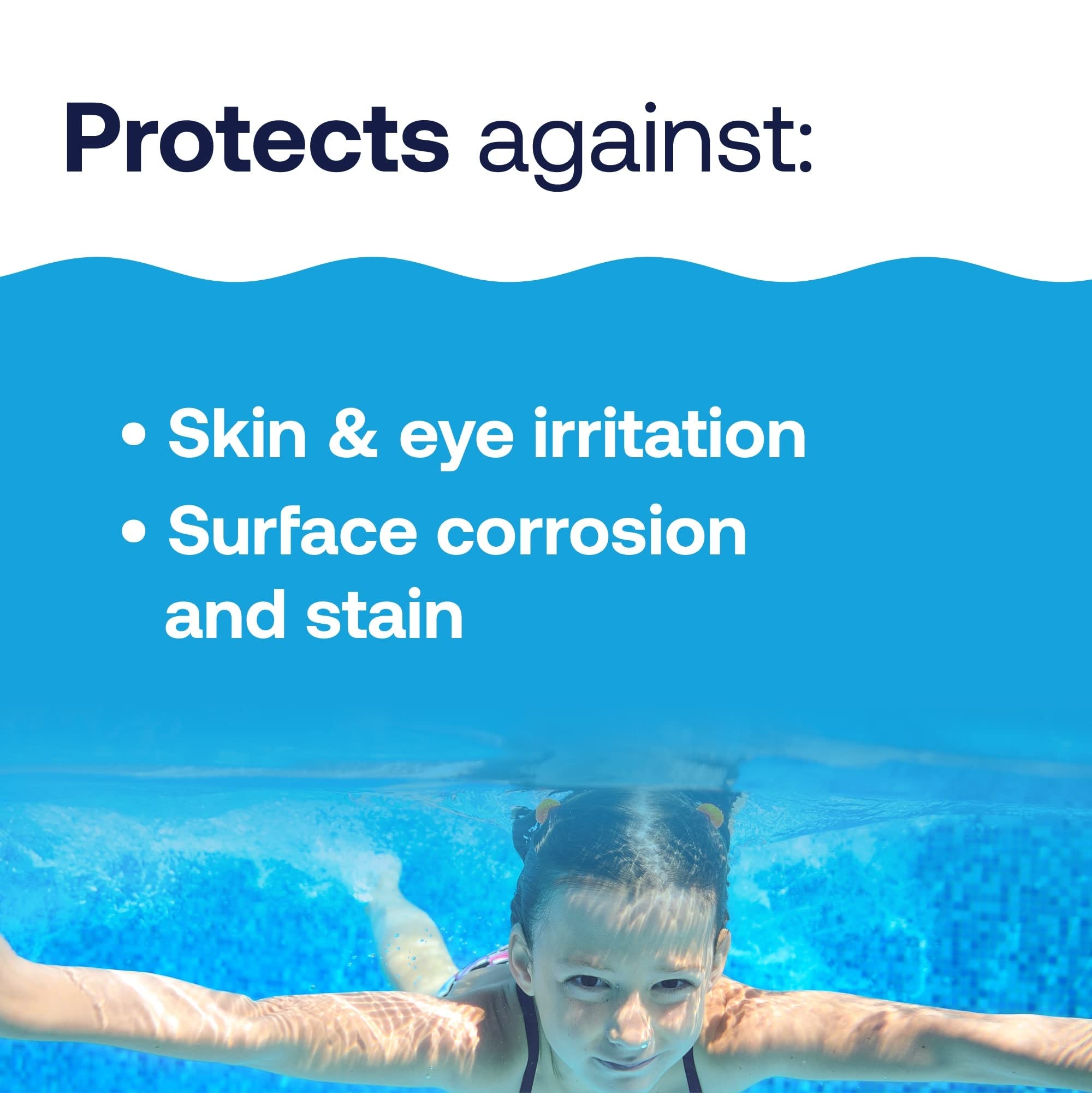 Clear pool water after balancing pH with HTH pH Up.