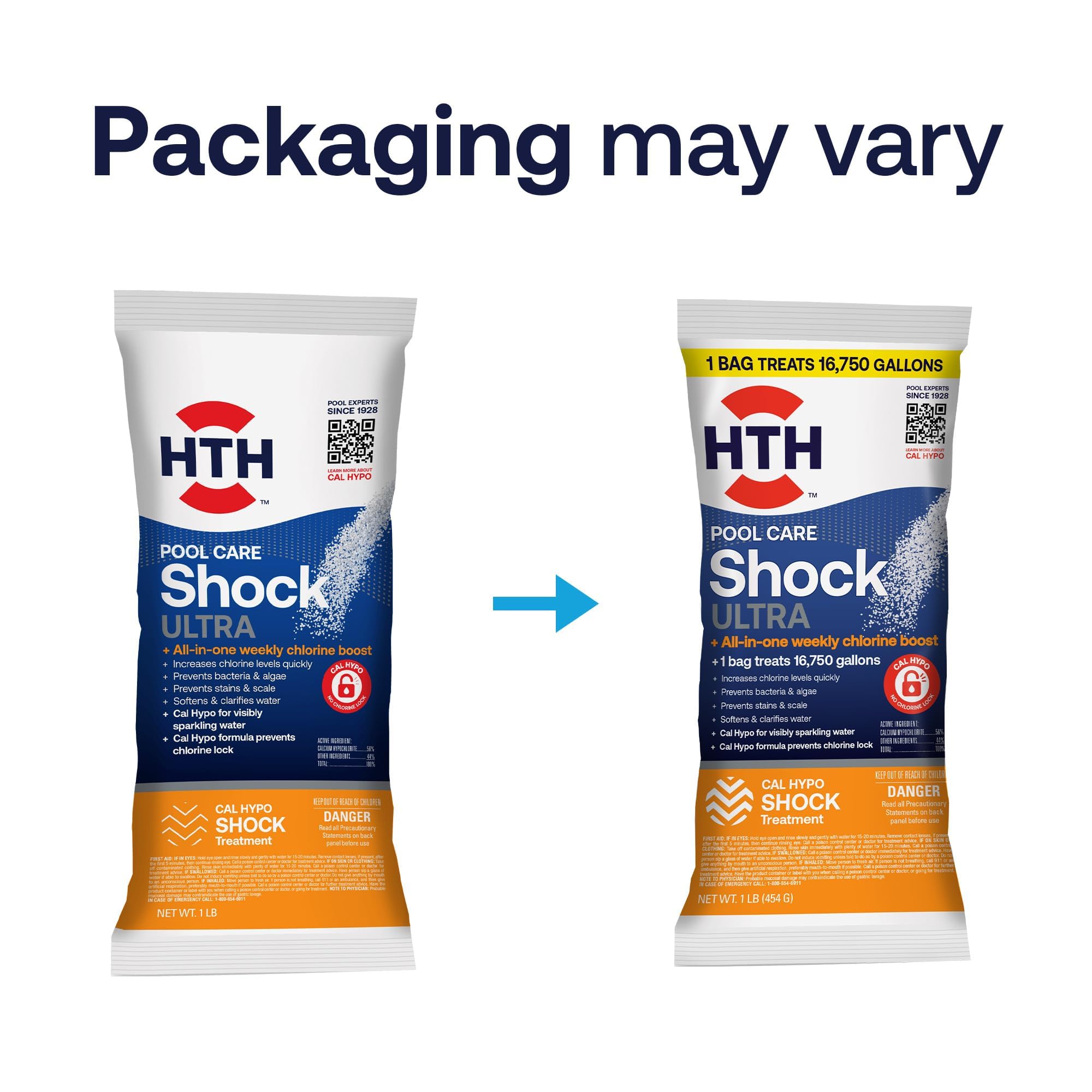 HTH Salt Shock improves pool water clarity and freshness.