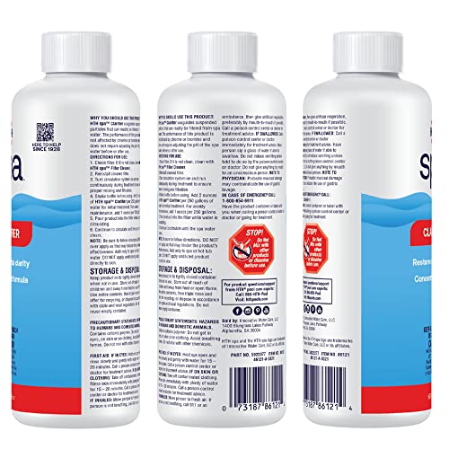 HTH Spa Clarifier pouring into spa to speed clarity